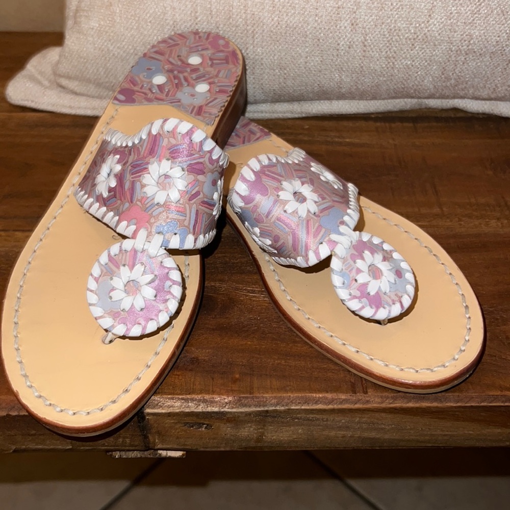 Jack Rogers Hampton Sandals MultiColor Slip On 5 M